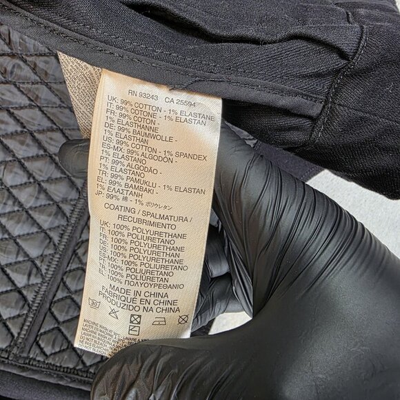 Diesel Jacket Womens XS Black Quilted Moto Biker Asymmetrical Zip Belted - Picture 14 of 16